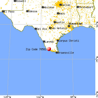 Rio Grande City, TX (78582) map from a distance