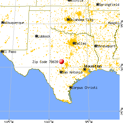 Kingsland, TX (78639) map from a distance