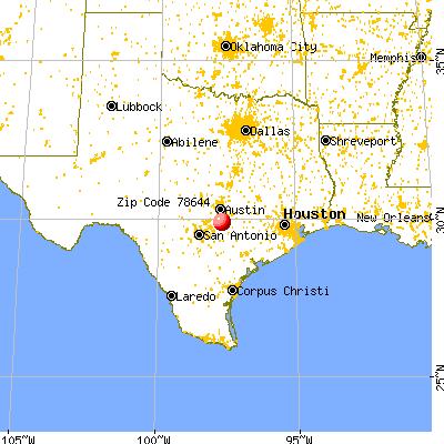 Lockhart, TX (78644) map from a distance