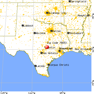 Manor, TX (78653) map from a distance