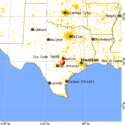 Martindale, TX (78655) map from a distance