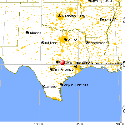 Circle D-KC Estates, TX (78659) map from a distance