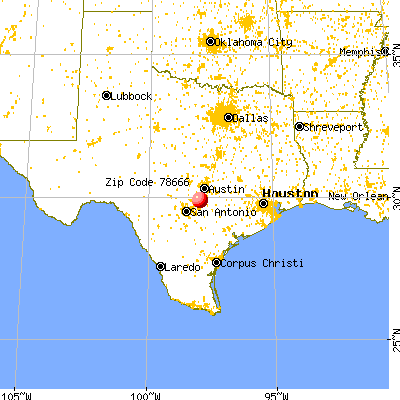 San Marcos, TX (78666) map from a distance