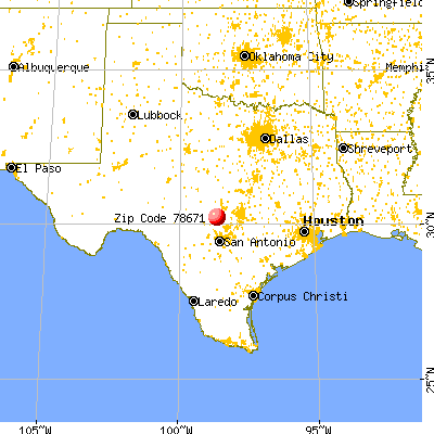 Stonewall, TX (78671) map from a distance