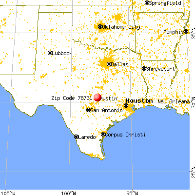 Austin, TX (78731) map from a distance