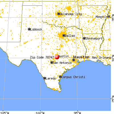 Austin, TX (78747) map from a distance