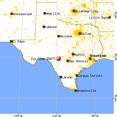 Leakey, TX (78873) map from a distance