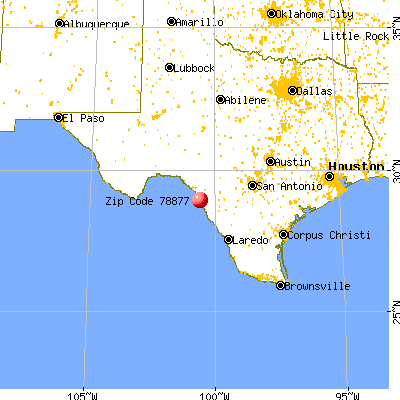 Quemado, TX (78877) map from a distance