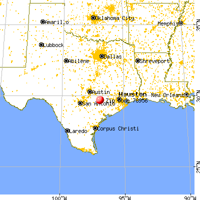 Schulenburg, TX (78956) map from a distance