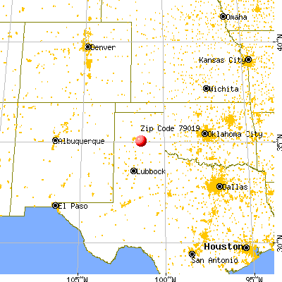 Claude, TX (79019) map from a distance