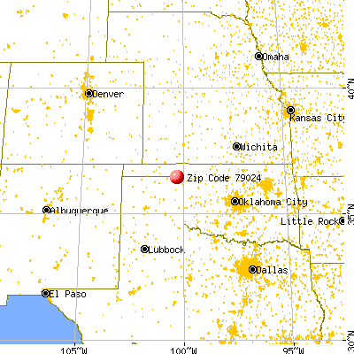 Darrouzett, TX (79024) map from a distance