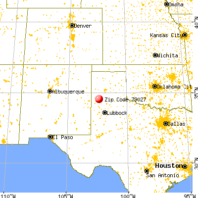 Dimmitt, TX (79027) map from a distance