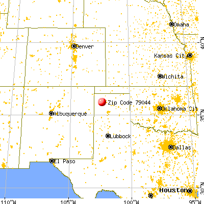 Hartley, TX (79044) map from a distance