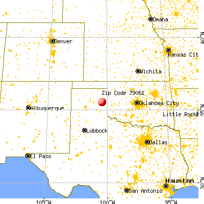 Mobeetie, TX (79061) map from a distance
