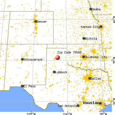 Panhandle, TX (79068) map from a distance