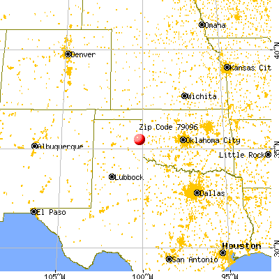 Wheeler, TX (79096) map from a distance