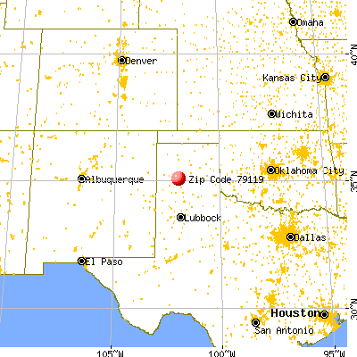 Amarillo, TX (79119) map from a distance