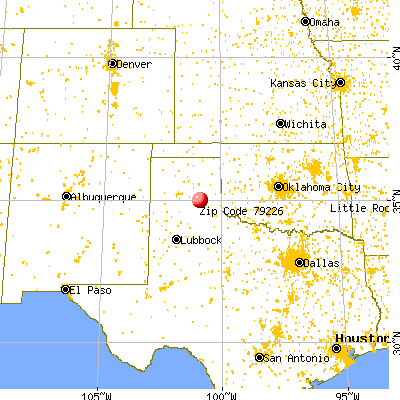 Clarendon, TX (79226) map from a distance