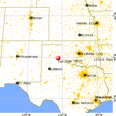 Hedley, TX (79237) map from a distance