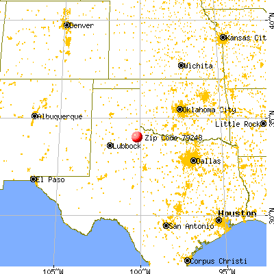 Paducah, TX (79248) map from a distance