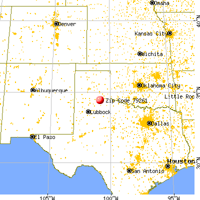 Turkey, TX (79261) map from a distance