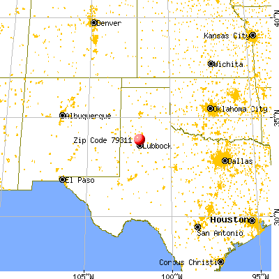 Abernathy, TX (79311) map from a distance