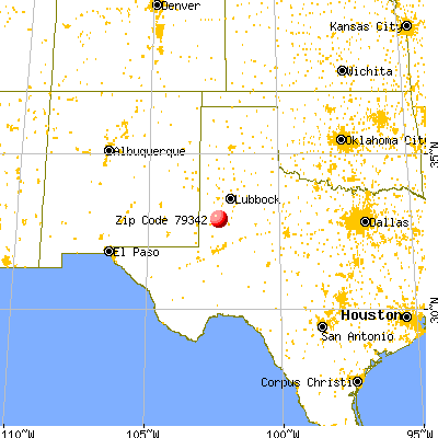 Loop, TX (79342) map from a distance