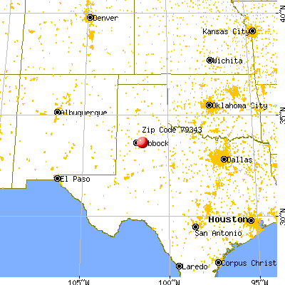 Lorenzo, TX (79343) map from a distance