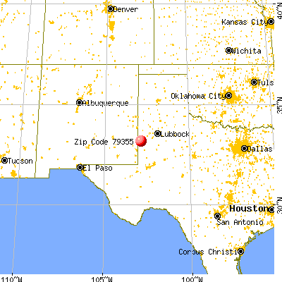 Plains, TX (79355) map from a distance