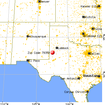 Seagraves, TX (79359) map from a distance