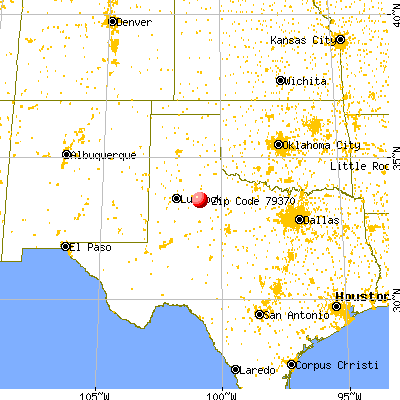 Spur, TX (79370) map from a distance