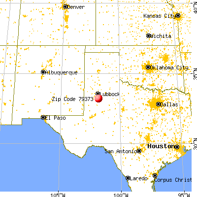 Tahoka, TX (79373) map from a distance