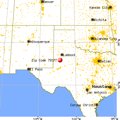 Welch, TX (79377) map from a distance