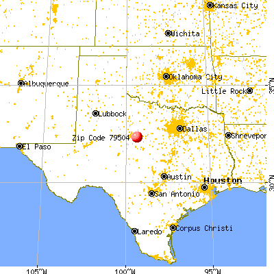 Baird, TX (79504) map from a distance