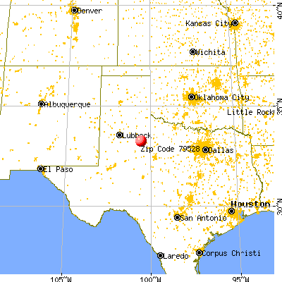 Jayton, TX (79528) map from a distance