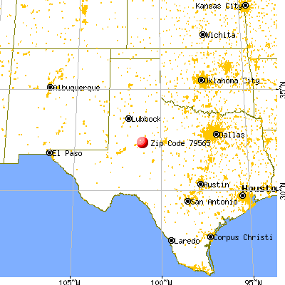 Westbrook, TX (79565) map from a distance