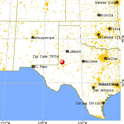 Andrews, TX (79714) map from a distance