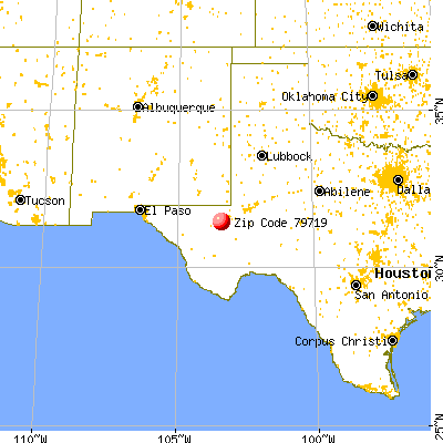 Barstow, TX (79719) map from a distance