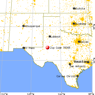 Odessa, TX (79765) map from a distance