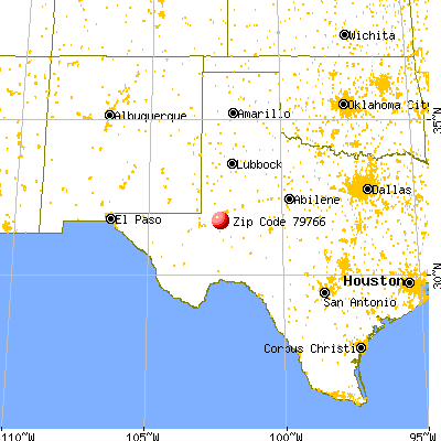 Odessa, TX (79766) map from a distance