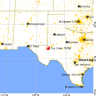 Wickett, TX (79788) map from a distance