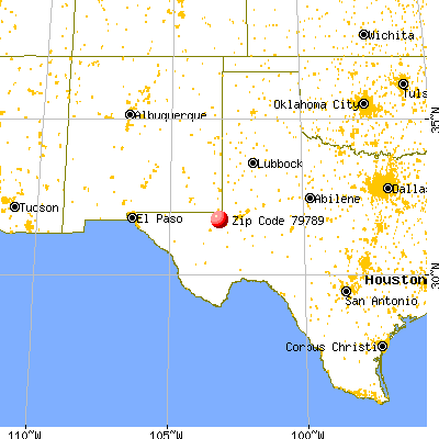 Wink, TX (79789) map from a distance