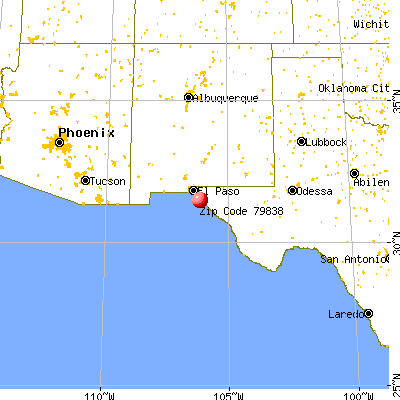 Fabens, TX (79838) map from a distance