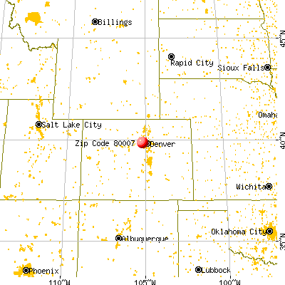 Arvada, CO (80007) map from a distance