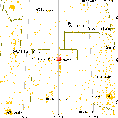 Derby, CO (80024) map from a distance