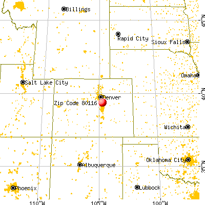 Franktown, CO (80116) map from a distance