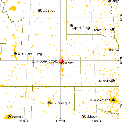 Thornton, CO (80241) map from a distance