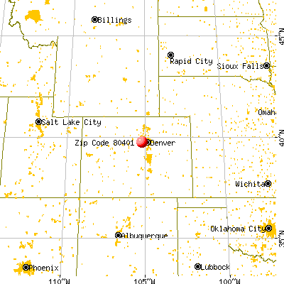 Golden, CO (80401) map from a distance