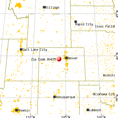 Keystone, CO (80435) map from a distance