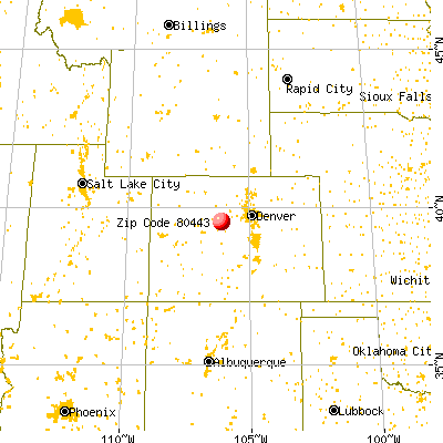Copper Mountain, CO (80443) map from a distance